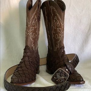 Brand new Pirarucu cowboy boots
